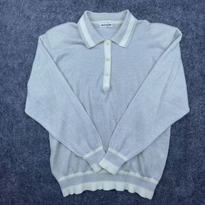 Vintage‎ Richard 99 Sweater Small Grey Sparkle Metallic Rhinestone Preppy Banded